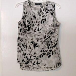 Womens Apt.9 Animal Print Ruffle Dress Tank Size Small